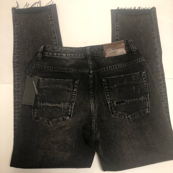 NWT!! One X OneTeaspoon Distressed Blk Faded Jeans - Picture 5 of 8